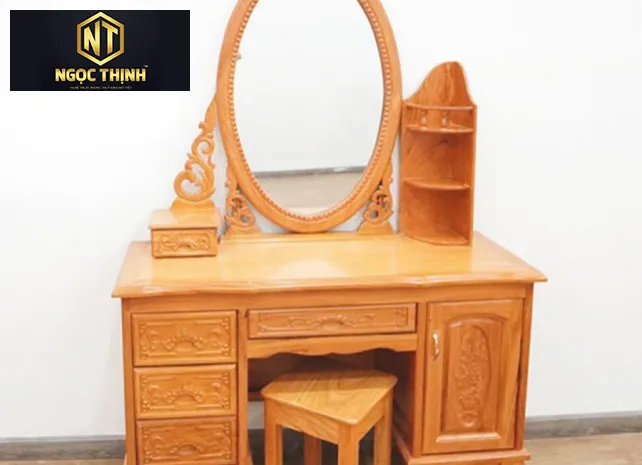 BÀN TRANG ĐIỂM GỖ ĐỎ CHỐNG MỐI MỌT